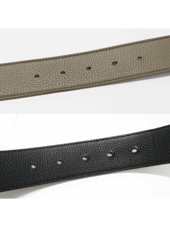 Dior CD Icon Logo Buckle Silver Metal External Belt Reversible Black main image 9